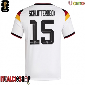 Germania Nico Schlotterbeck #15 Prima Maglia Mondiali 2026 Manica Corta